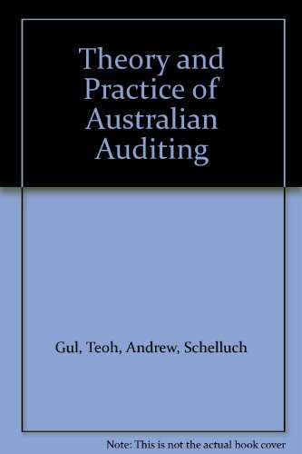 Book Theory And Practice Of Australian Auditing free