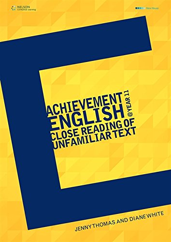Book Achievement English @ Y11 The Close Reading of Unfamiliar Text free