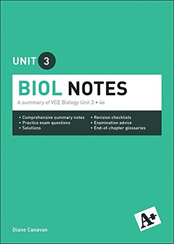 Book A+ Biology Notes Vce Unit 3: A Summary of Vce Biology Unit 3 free
