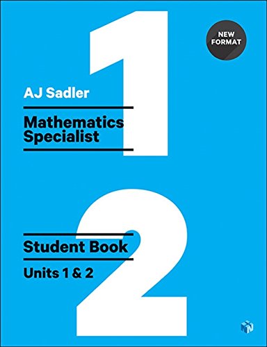Book Mathematics Specialist Units 1 & 2 Revised 1st with 2 Access Codes free