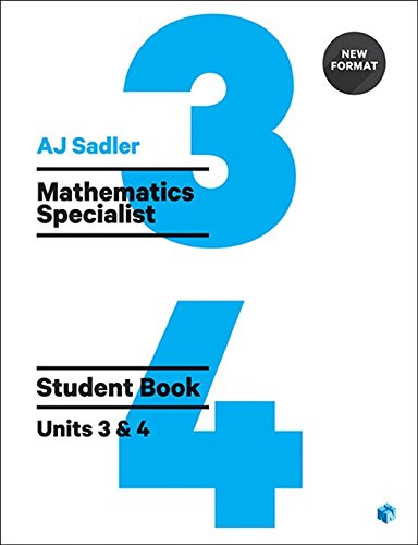 Book Sadler Mathematics Specialist Units 3 & 4 Revised free