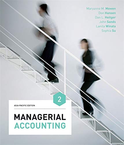 Book Managerial Accounting: Asia-Pacific Edition with Online Study Tools 12 m onths free