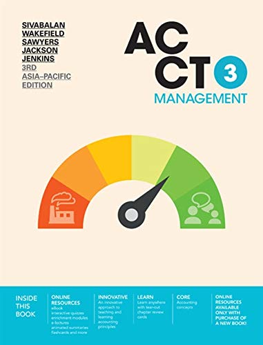 Book ACCT3 Management With Online Study Tools 12 months free