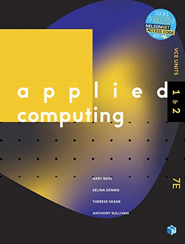 Book Applied Computing VCE Units 1 & 2 Student Book with 1 Access Code free
