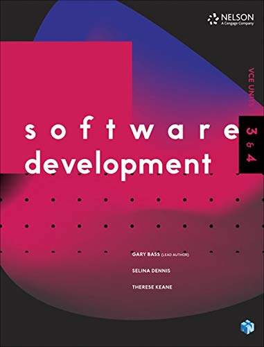 Book Software Development VCE Units 3 & 4 Student Book with 1 Code Access Card free