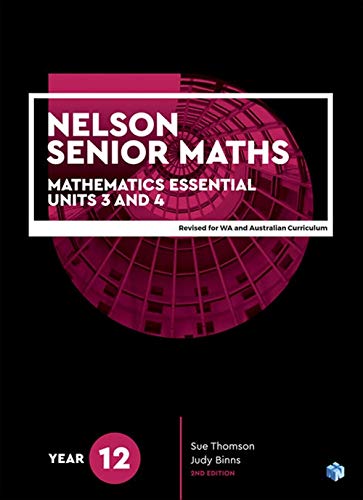 Book Nelson Senior Maths 12 Mathematics Essential Student Book + 1 Code Access Card free