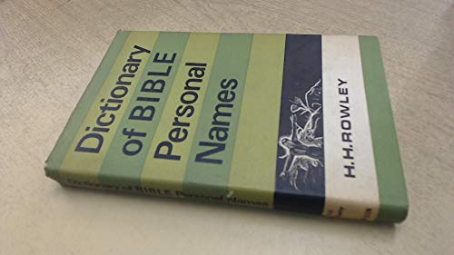 Book Dictionary of Bible personal names free