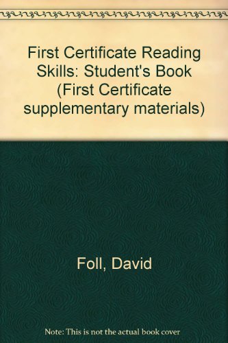 Book First Certificate Reading Skills: Student's Book (first Certificate Supplementary Materials) free