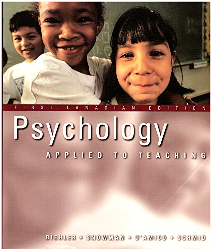 Book Psychology Application to Teaching, (Canadian Edition) free