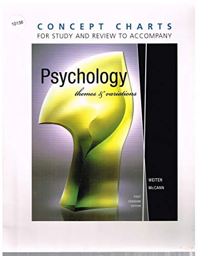 Book 1st Canadian Issue, Concept Charts for Study and Review to Accompany Psychology Themes and Variations free