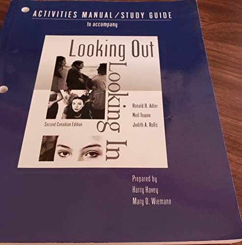 Book Activities Manual/Study Guide to Accompany Looking Out Looking In [Third Canadian Edition] free