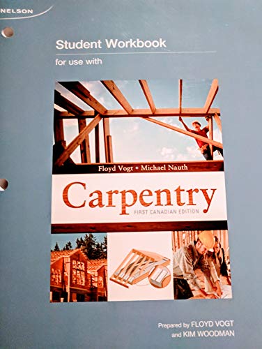Book Student Workbook for Use with Carpentry, First Canadian Edition free