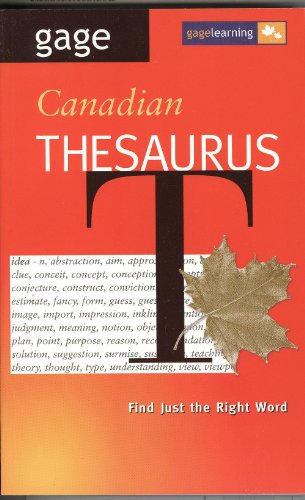 Book Gage Canadian Thesaurus free