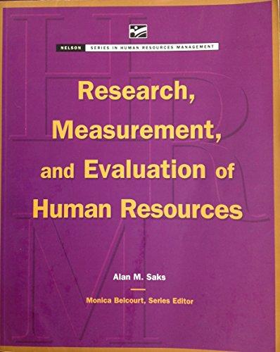 Book Research, Measurement, and Evaluation of Human Resources (Series in Human Resources Management) free