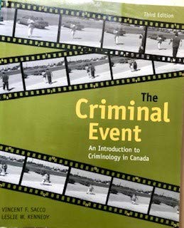 Book The Criminal Event : An Introduction to Criminology in Canada free