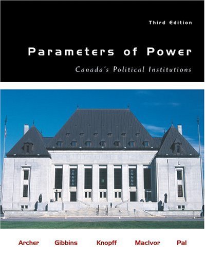 Book Parameters of Power: Canada's Political Institutio : Third Edition free