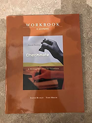 Book CHECKMATE: A CANADIAN WRITER`S REFERENCE / WORKBOOK free