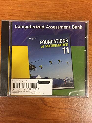 Book Foundations of Mathematics 11 WNCP Computerized Assessment Bank free