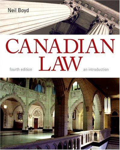 Book Canadian Law: An Introduction free