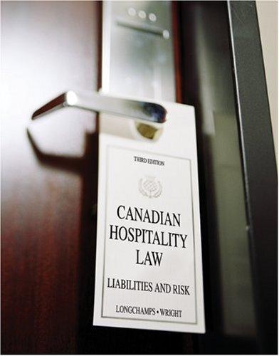 Book CANADIAN HOSPITALITY LAW free