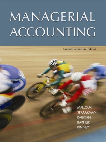 Book Managerial Accounting Student Solution Manual: Student Solution Manual, 2nd Canadian Edition free