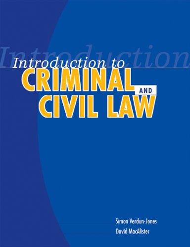 Book Introduction To Criminal And Civil Law free