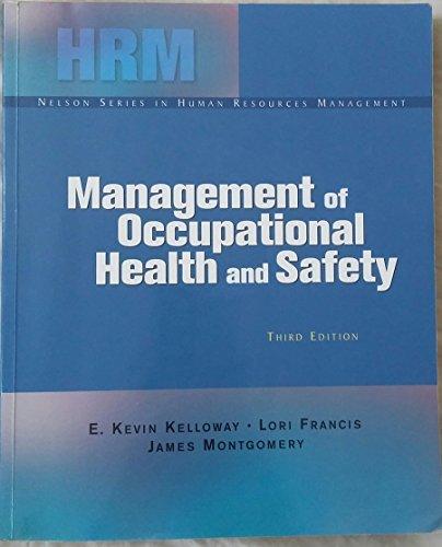 Book Management of Occupational Health and Safety *THIRD EDITION* (Infotrac Not included) free