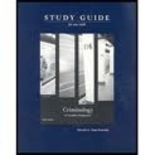 Book Criminology: A Canadian Perspective - Study Guide (canadian) free