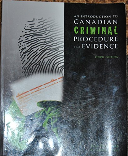 Book An Introduction to Canadian Criminal Procedure and free