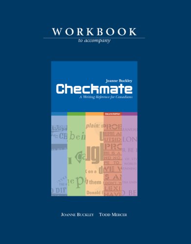 Book Checkmate: A Writing Reference for Canadians Workbook free