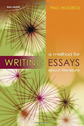 Book A Method for Writing Essays about Literature free