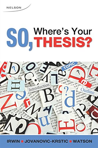Book So, Where's Your Thesis? free
