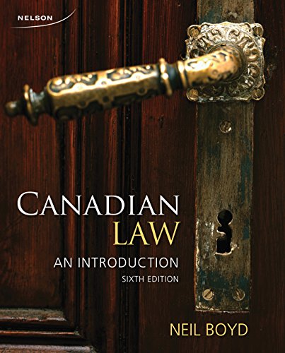 Book Canadian Law: An Introduction free