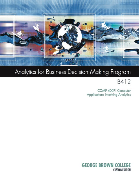 Book Custom Comp 4007: Computer Applications Involving Analytics (Custom) free