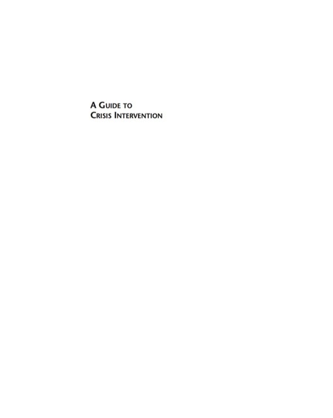 Book A Guide to Crisis Intervention free