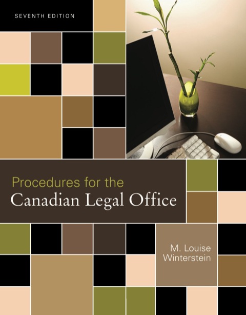 Book Procedures for the Canadian Legal Office free