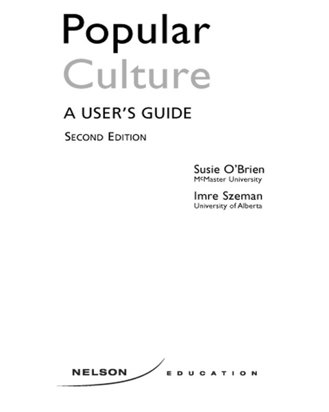 Book Popular Culture: A User's Guide free