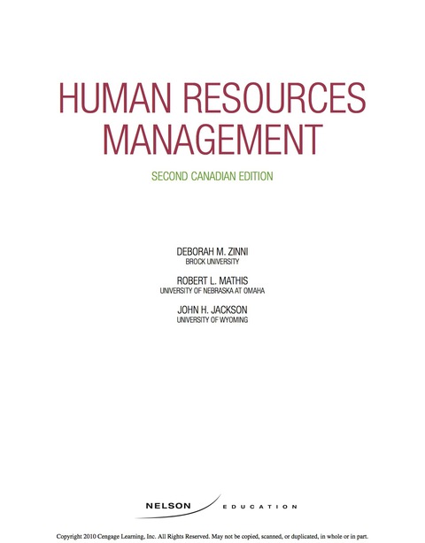 Book Human Resources Management free