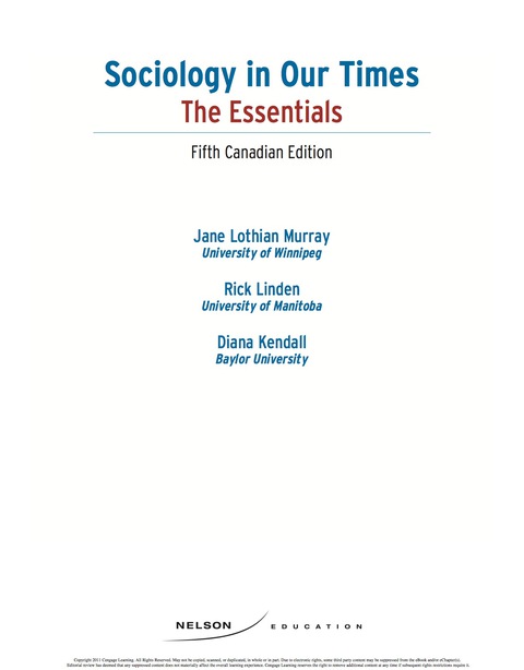 Book Sociology in Our Times: The Essentials free