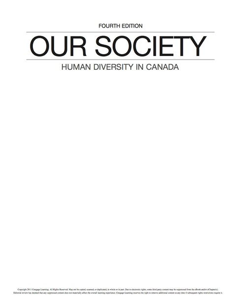Book Our Society: Human Diversity in Canada free
