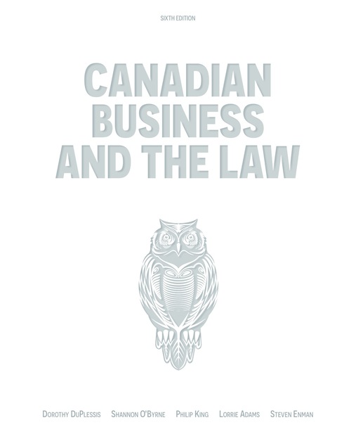 Book Canadian Business and the Law free