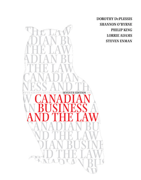 Book Canadian Business and the Law free