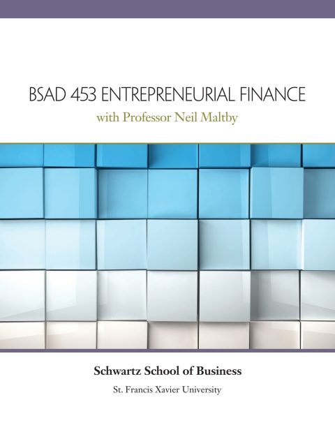 Book Custom NB eBook: Entrepreneurial Finance, BSAD 453 - StFX University free