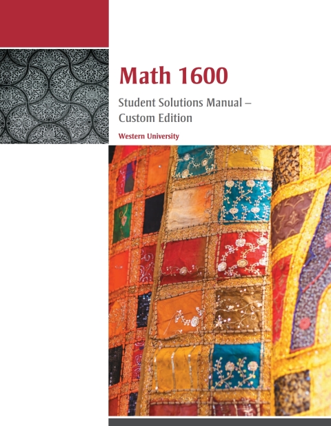 Book Custom eBook: MATH 1600 Student Solutions Manual free