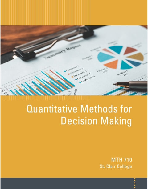 Book Custom eBook: Quantitative Methods for Decision Making, MTH 710 free