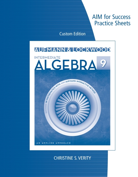 Book Custom eBook: AIM Success Practice Sheet for Aufmann/Lockwood's Intermediate Algebra: An Applied Approach, 9e free
