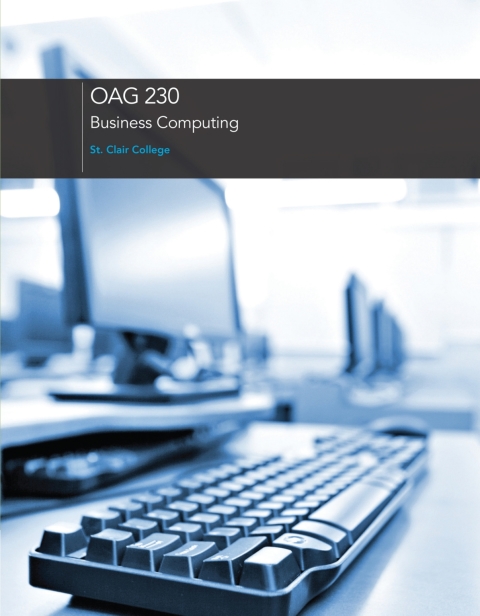 Book Custom eBook: OAG 230 Business Computing, St. Clair College free