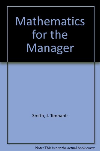 Book Mathematics For The Manager free