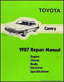 Book 1987 Toyota Camry Repair Manual free