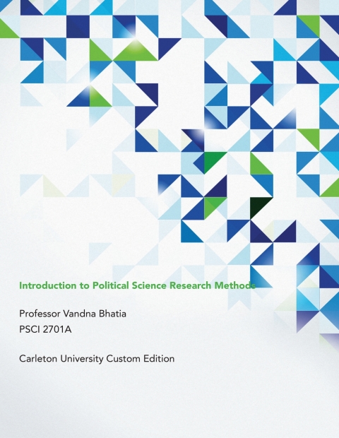 Book Introduction to Political Science Research Methods: Carleton University Custom Edition free